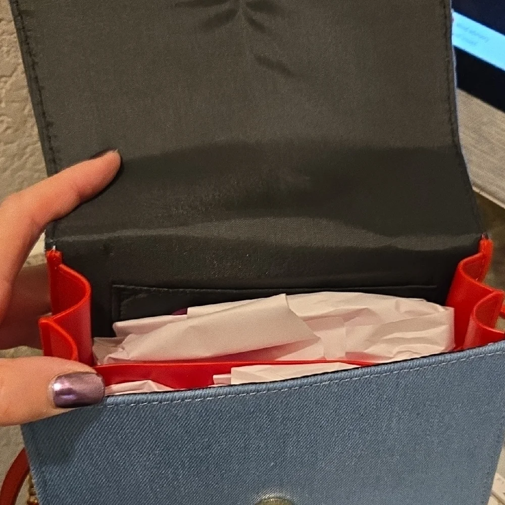 Betsey Johnson Blue and Red Mini Bag Nwt - Picture 4 of 4